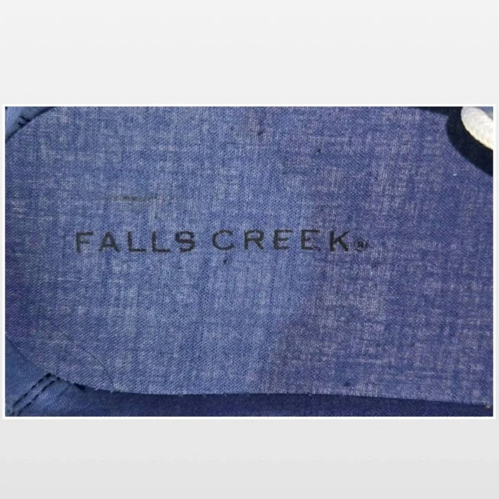 New Falls Creek Shoes Mens Size 13 Boat Black & Blue Leaf Casual Slides NWT